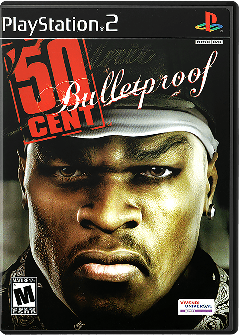 50 Cent Bulletproof box art for Playstation 2